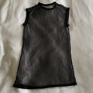 3 for 15$! Black Mesh Sleeveless Long Torso Top